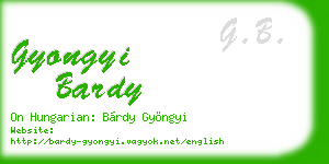 gyongyi bardy business card