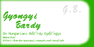 gyongyi bardy business card